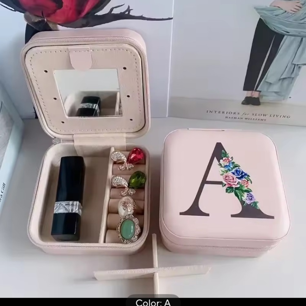 Floral Initial Jewelry Box - Picture 2 of 3